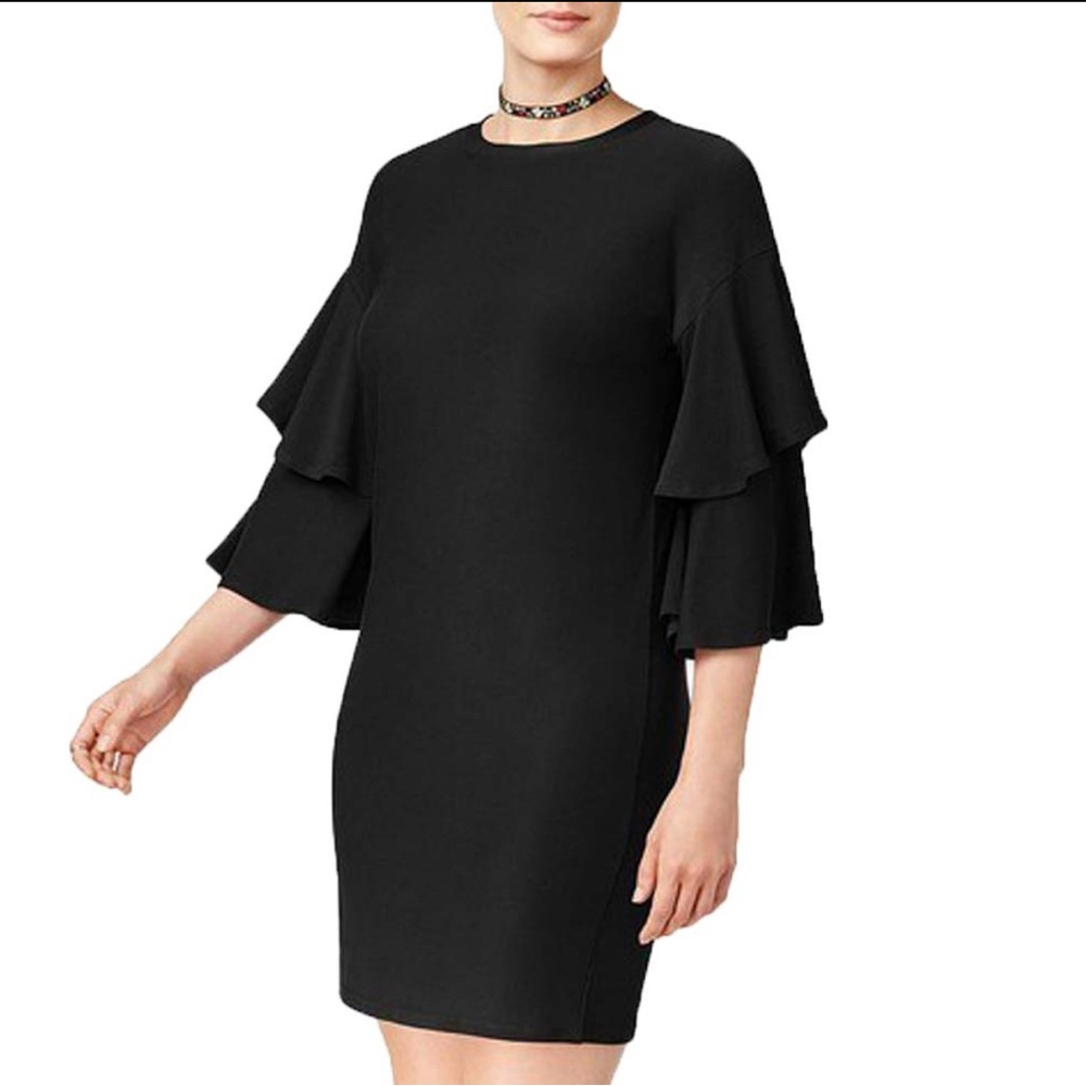 Planet Gold Juniors Ruffle Sleeve Shift Dress